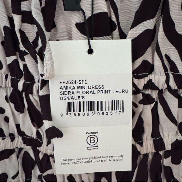 Faithfull The Brand x Revolve Amika Mini Dress Sidra Floral Print 4 NWT - Picture 5 of 6